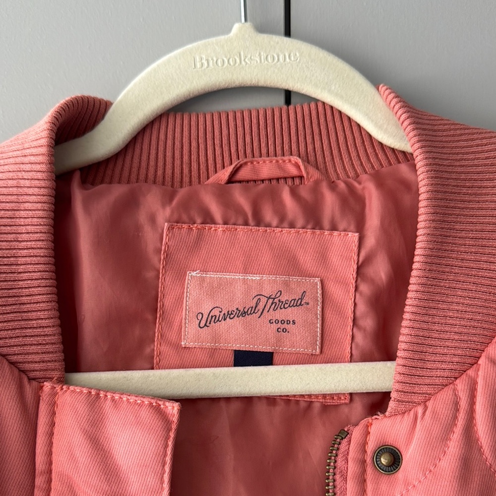 Universal Thread Orange Bomber Jacket With Stand-… - image 2